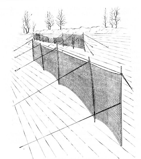 Снегозащитный забор из синтетического материала