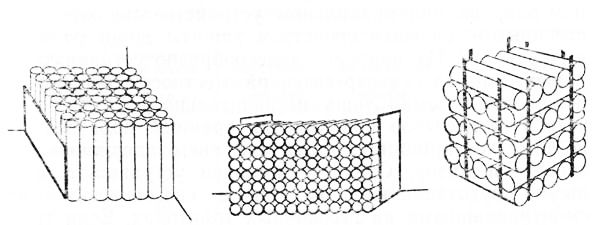Варианты штабелирования рулонов снегозащитных заборов